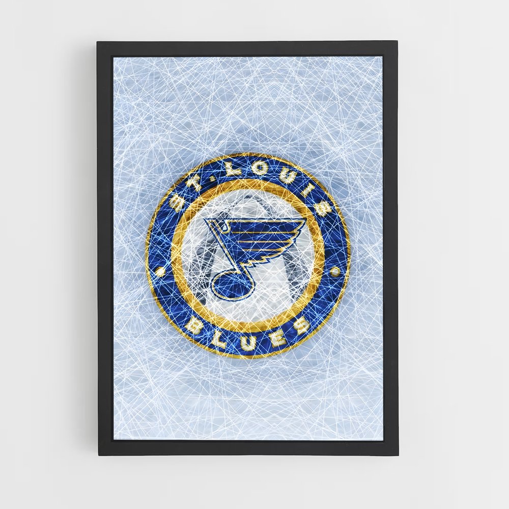 Poster Blues et Lumières – affiche Hockey sur glace (vue 2)